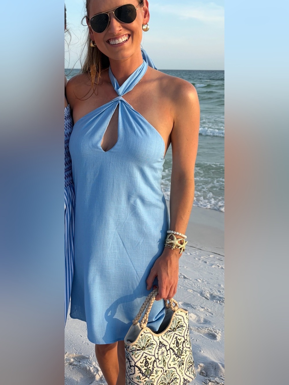 Blue Halter Dress